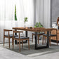Industrial Style Wooden Dining¬†Room¬†Set with Rectangle Table and Metal Base Dining Table Furniture Clearhalo 'Dining Room Sets' 'Dining Tables & Seating' 'dining_room_set' 'furn' 'furn_dining_room_set' 'Furniture' 'furniture_dining_room_set' 'Kitchen & Dining Furniture' 'kitchen&dining_furn' 'kitchen' 1200x1200_1341c334-746f-4350-9eab-12607ecb7758