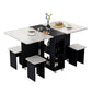 Mid-Century Modern Dining Table Rectangle Drop-Leaf Dining Table for Home Use Clearhalo ' dining_table' 'Dining Tables & Seating' 'Dining Tables' 'furn' 'furn_dining_table' 'Furniture' 'furniture_dining_table' 'Kitchen & Dining Furniture' 'kitchen&dining_furn' 'kitchen' 'kitchen_dining_table' 1200x1200_13428830-2601-4c0b-8716-c1456511a072