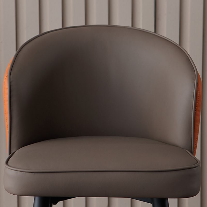 Glamstil Barhocker Leder -Rückenlehne Hocker für Esszimmer mit Metallbeinen