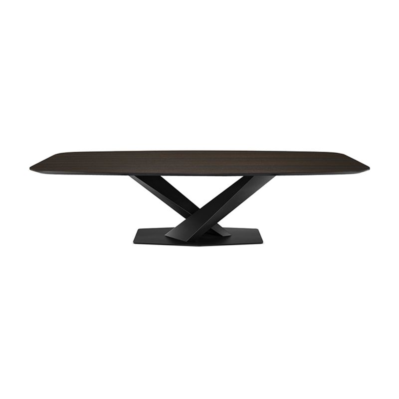 Metal Industrial Dining Table Solid Wood Top Table with Pedestal Base Clearhalo ' dining_table' 'Dining Tables & Seating' 'Dining Tables' 'furn' 'furn_dining_table' 'Furniture' 'furniture_dining_table' 'Kitchen & Dining Furniture' 'kitchen&dining_furn' 'kitchen' 'kitchen_dining_table' 1200x1200_1345276f-57c6-46e6-8f8c-3d3a9bdad71a