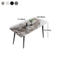 Stone Top Table 4 Legs Rectangle Dining Table for Home Kitchen Dinner Clearhalo 'Dining Tables & Seating' 'Dining Tables' 'dining_table' 'furn' 'furn_dining_table' 'Furniture' 'Kitchen & Dining Furniture' 1200x1200_1345b641-bc87-484b-bd80-4751e0ad1148