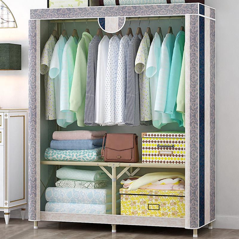 Hedendaagse stijl garderobe stalen slaapkamer garderobe kast met deur