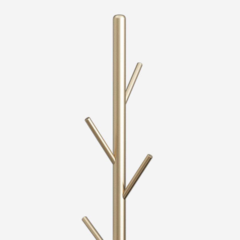 Moderna estante de abrigo Marble Bottom Metal Entry Hall Arbel con ganchos de abrigo