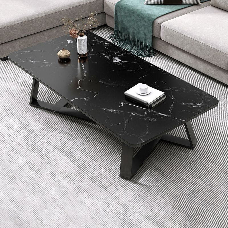 Cross Table Base Design Rectangular Faux Wood Table Ornate Style Coffee Table Clearhalo 'Coffee & Accent Tables' 'Coffee Tables' 'coffee_tables' 'furn' 'furn_coffee_tables' 'Furniture' 'Living Room Furniture' 1200x1200_1349bcbc-e11a-406b-a254-4ed7cc02d240