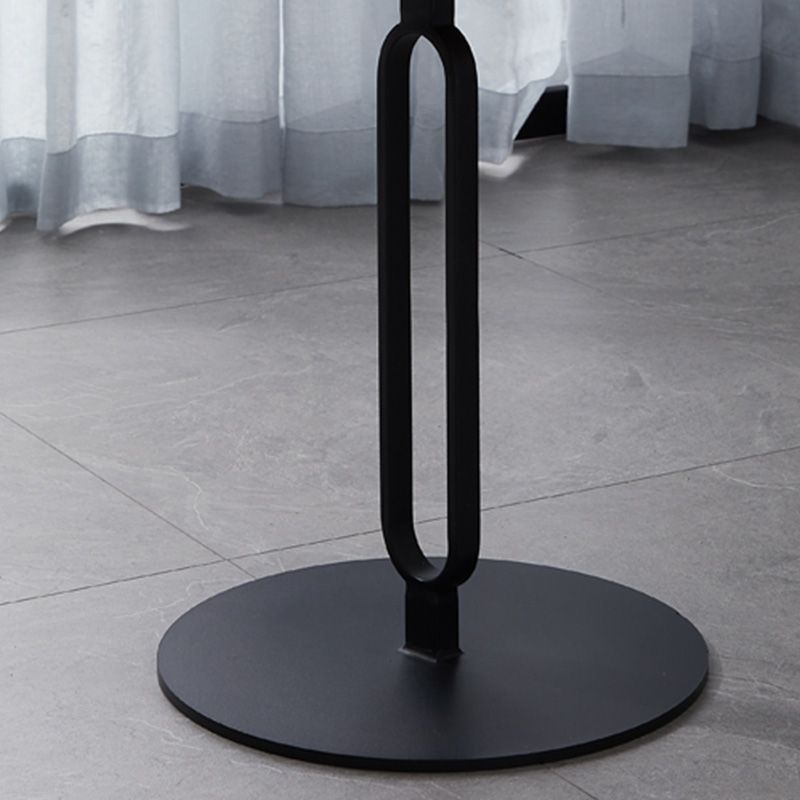 Stone Top Accent Side Table Rundes Sockel Wohnzimmer Metall Ecktisch