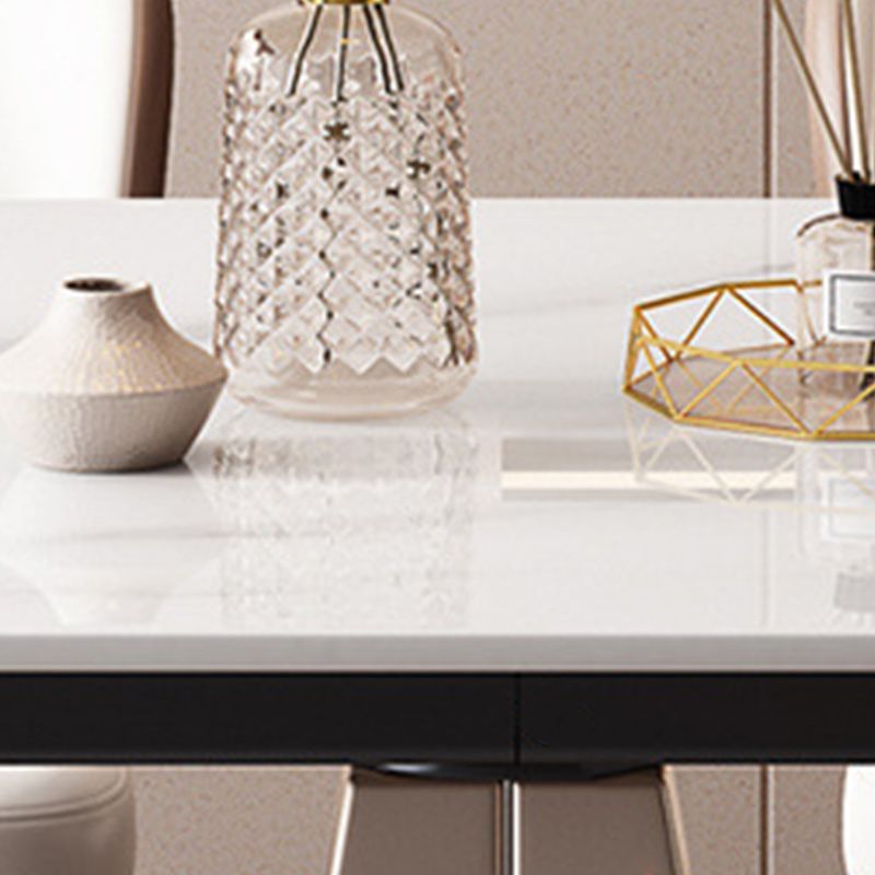 Contemporary 1/2/5/7 Pieces Dining Set Sintered Stone Dining Room Set for Small Space Clearhalo 'Dining Room Sets' 'Dining Tables & Seating' 'dining_room_set' 'furn' 'furn_dining_room_set' 'Furniture' 'furniture_dining_room_set' 'Kitchen & Dining Furniture' 1200x1200_134cdf5b-e38f-49ba-9916-332b1bdb34fe