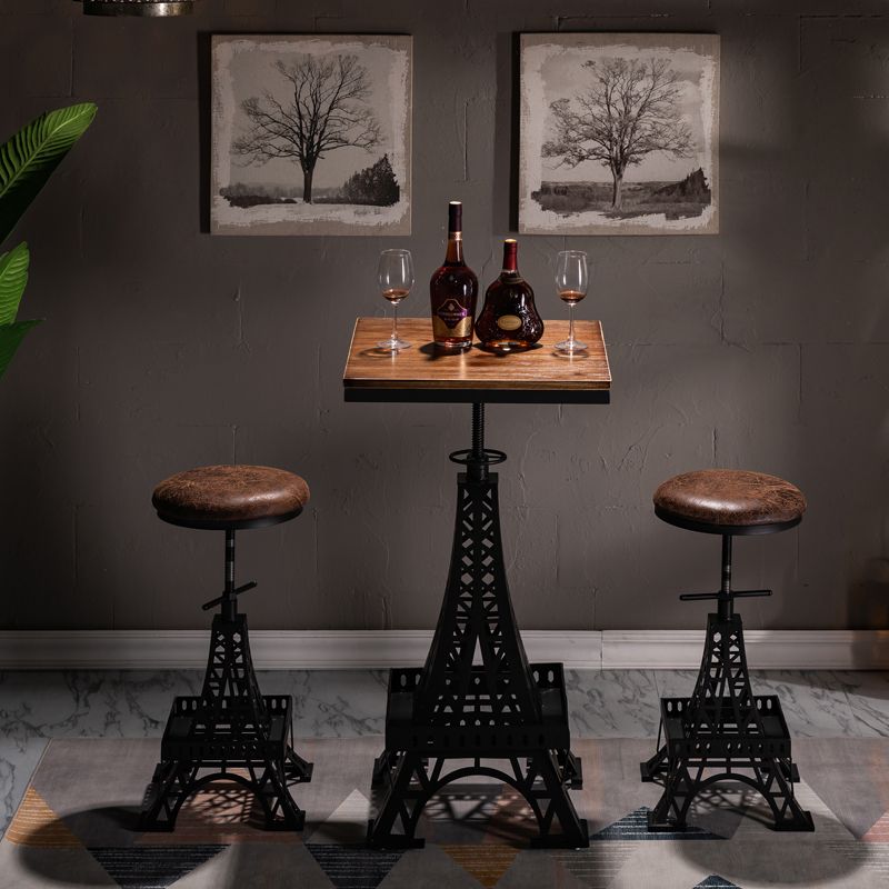 Industrial Black Iron Counter Stools Backless Indoor Bar Stool with Round Seat Clearhalo 'Bar Furniture' 'Bar Stools' 'bar_stools' 'furniture_bar_stools' 'Kitchen & Dining Furniture' 'kitchen&dining_furn' 'kitchen' 'kitchen_furn' Furniture' 1200x1200_134dc829-8d1b-44f9-8dbb-61801205fd5d
