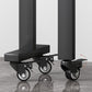 Modern Foldable Dining Table Round Wood Tabletop with Metal Legs