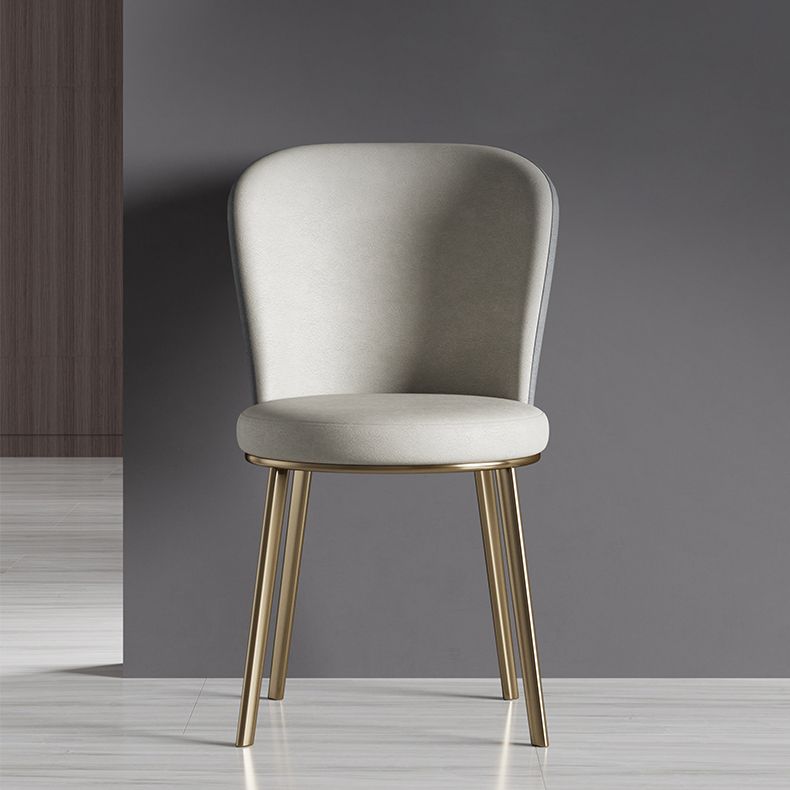 Glam Leather Dining Room Chair Armless Metal Dining Room Chairs for Home Use Clearhalo ' kitchen&dining_furn' 'Dining Chairs' 'Dining Tables & Seating' 'dining_chair' 'furn' 'furn_dining_chair' 'Furniture' 'furniture_dining_chair' 'Kitchen & Dining Furniture' 'kitchen' 1200x1200_134ef18d-f186-493e-8488-ed5cd3c761fe