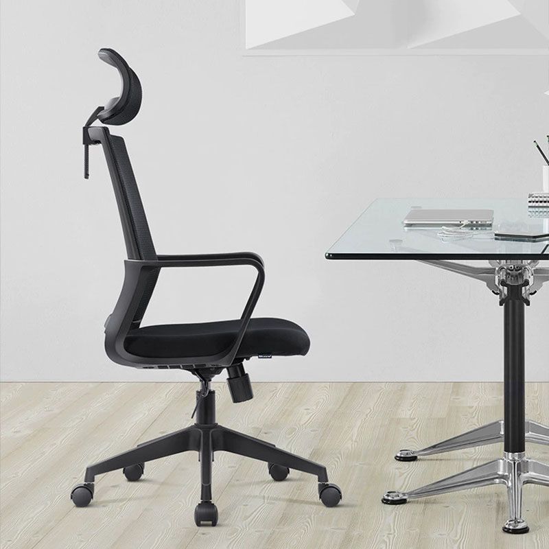 Black Mesh Office Chair Home Rotatable Desk Chair with Wheels Clearhalo 'furn' 'furn_office_chair' 'Furniture' 'Office Chairs' 'Office Furniture' 'office_chair' 1200x1200_134f84a3-198b-44f4-82ea-019d3ede282f