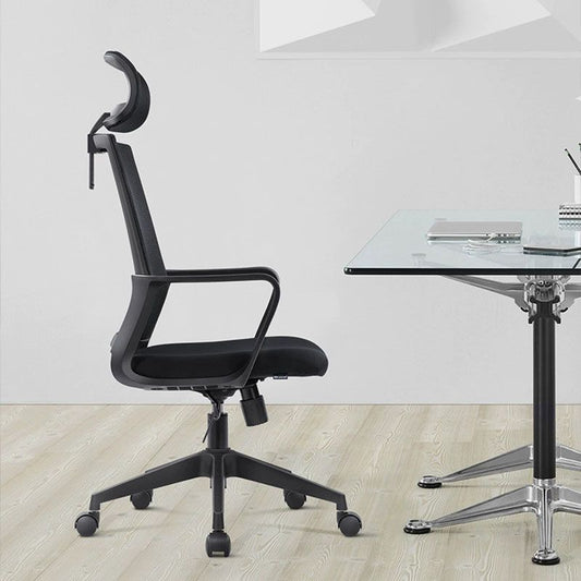 Black Mesh Office Chair Home Rotatable Desk Chair with Wheels Clearhalo 'furn' 'furn_office_chair' 'Furniture' 'Office Chairs' 'Office Furniture' 'office_chair' 1200x1200_134f84a3-198b-44f4-82ea-019d3ede282f