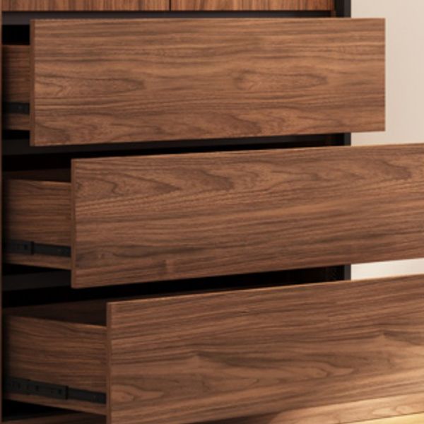 Armadio moderno per il guardaroba marrone guardaroba con cassetti