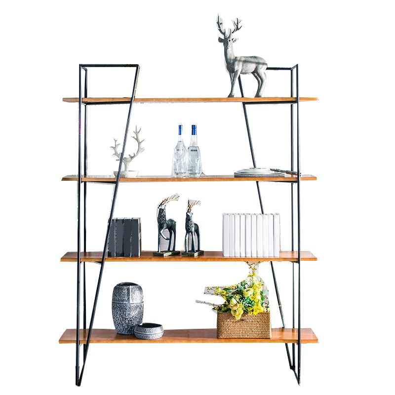 Modern Metal Bookshelf Brown Etagere Open Shelf Bookcase with Shelves Clearhalo 'Bookcases' 'furn' 'furn_bookcases' 'Furniture' 'Office Furniture' 1200x1200_13500b51-edcb-46bb-9ddb-9851c7e87bf8