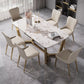 Glam 1/4/5/7 Pieces Dinette Set with White Sintered Stone Top Scalable Dining Table Set Clearhalo 'Dining Room Sets' 'Dining Tables & Seating' 'dining_room_set' 'furn' 'furn_dining_room_set' 'Furniture' 'furniture_dining_room_set' 'Kitchen & Dining Furniture' 1200x1200_13515987-ffa1-4af8-9c07-c4335f1def06