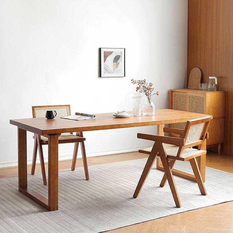 Modern Natural Dining Set 1/2/3/5 Pieces Rectangle Indoor Solid Wood Dinette Set Clearhalo 'Dining Room Sets' 'Dining Tables & Seating' 'dining_room_set' 'furn' 'furn_dining_room_set' 'Furniture' 'Kitchen & Dining Furniture' 1200x1200_13523fa9-5504-485d-9820-e1ba2a707bd9