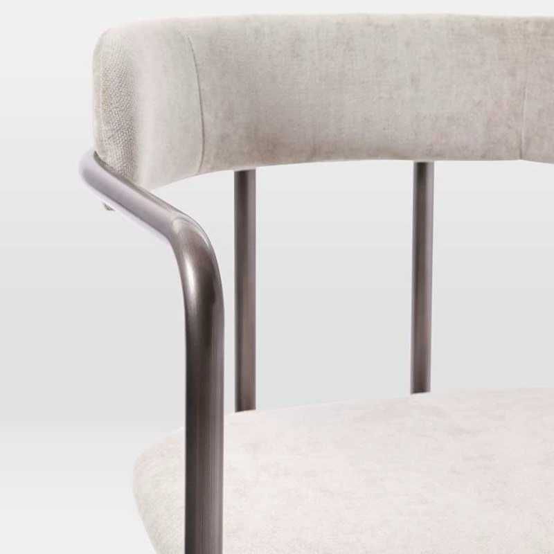 Glam Style Dining Arm Chair Upholstered Dining Armchair for Indoor Clearhalo 'Dining Chairs' 'Dining Tables & Seating' 'dining_chair' 'furn' 'furn_dining_chair' 'Furniture' 'furniture_dining_chair' 'Kitchen & Dining Furniture' 1200x1200_13548c1d-c44f-4e0b-ac23-23bcb5619ba4