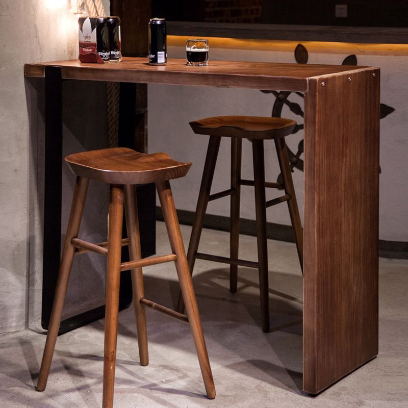 長方形のバーテーブルセットモダンな1/2/3ピースソリッドウッドカウンターの高さセット