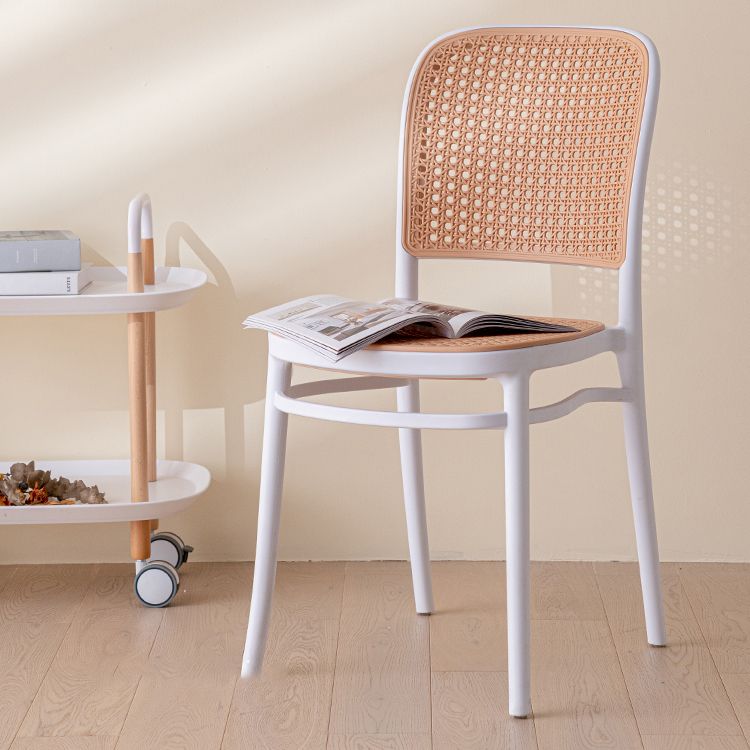 Modern Plastic Dining Armless Chair Open Back Dining Side Chair for Restaurant Use Clearhalo ' kitchen&dining_furn' 'Dining Chairs' 'Dining Tables & Seating' 'dining_chair' 'furn' 'furn_dining_chair' 'Furniture' 'furniture_dining_chair' 'Kitchen & Dining Furniture' 'kitchen' 1200x1200_1355335b-3d2c-44c7-ad89-412e7fafd284