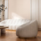 Sofa standard en laine contemporaine, bras coulé à bras en pente siège arrière en blanc