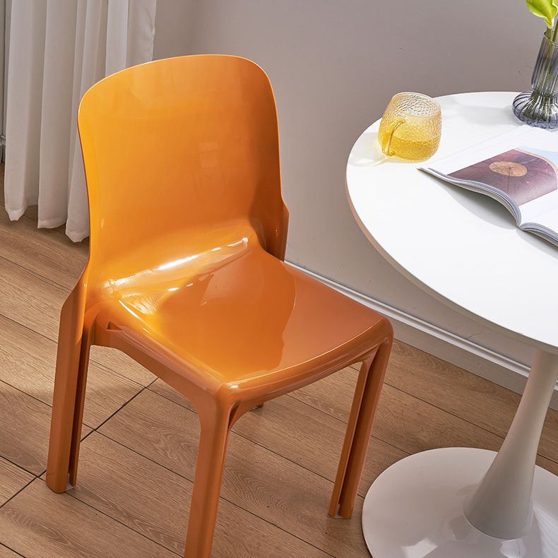 Eigentijdse stijl plastic 4 benen eetkamerstoel voor thuis