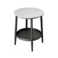 4 Legs Round Side Table Modern  Slate Sofa Corner Table with Storage