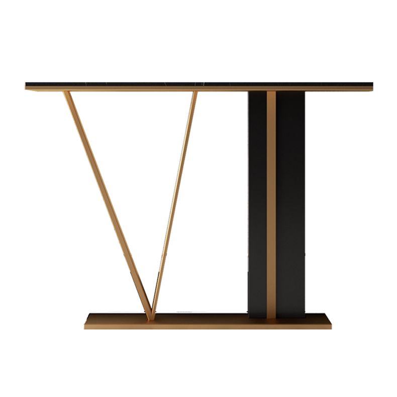 Glam Scratch Resistant Console Table Stain Resistant Stone Console Sofa Table for Hall Clearhalo 'Console Tables' 'console_tables' 'Entry & Mudroom Furniture' 'furn' 'furn_console_tables' 'Furniture' 1200x1200_135a5426-89a5-4168-9e8f-beb73c20261d