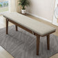 Solid Wood Seating Bench Modern Rectangle Bench , 11.7-inch Width Clearhalo 'Benches' 'Chairs & Seating' 'furn' 'furn_benches' 'Furniture' 'Living Room Furniture' 1200x1200_135cb2b7-66ed-4d5e-a82f-a961e8154d70