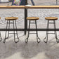 Industrial Style Rectangle Bar Table Solid Wood Fixed Bar Dining Table for Indoor Clearhalo 'Bar Furniture' 'Bar Tables' 'bar_tables' 'furn' 'furn_bar_tables' 'Furniture' 'Kitchen & Dining Furniture' 1200x1200_135e066d-6927-45db-a065-55a54160270a