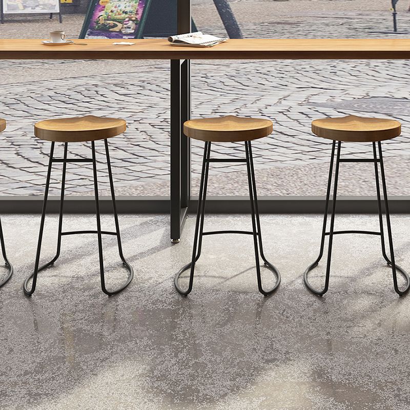 Industrial Style Rectangle Bar Table Solid Wood Fixed Bar Dining Table for Indoor Clearhalo 'Bar Furniture' 'Bar Tables' 'bar_tables' 'furn' 'furn_bar_tables' 'Furniture' 'Kitchen & Dining Furniture' 1200x1200_135e066d-6927-45db-a065-55a54160270a