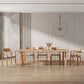 Mesa de comedor de madera de pino Tope rectángulo de madera sólida con 4 patas
