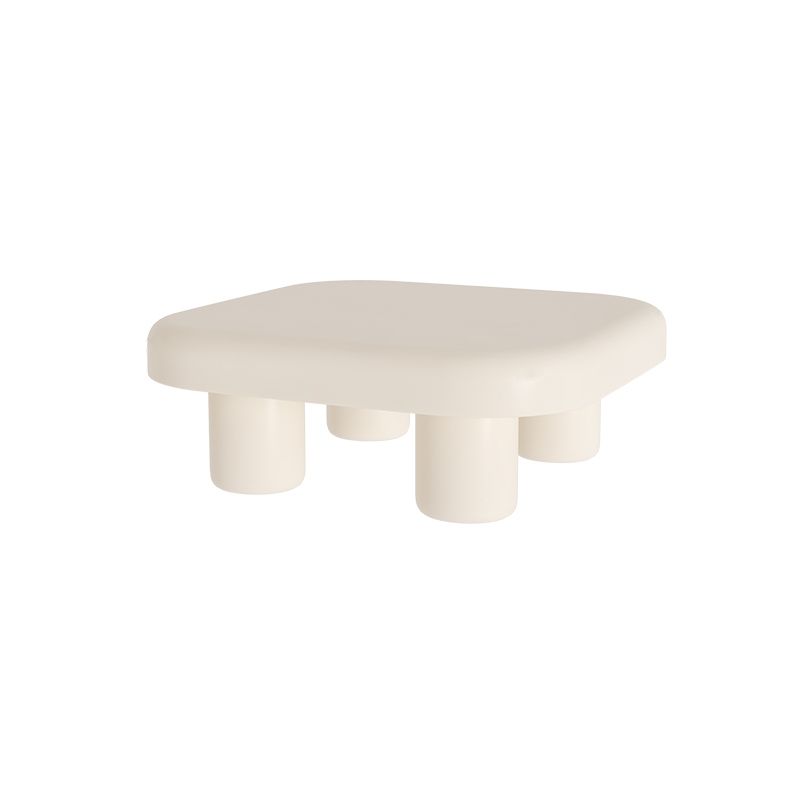 Contemporary Cocktail Table White Wooden Coffee Cocktail Table