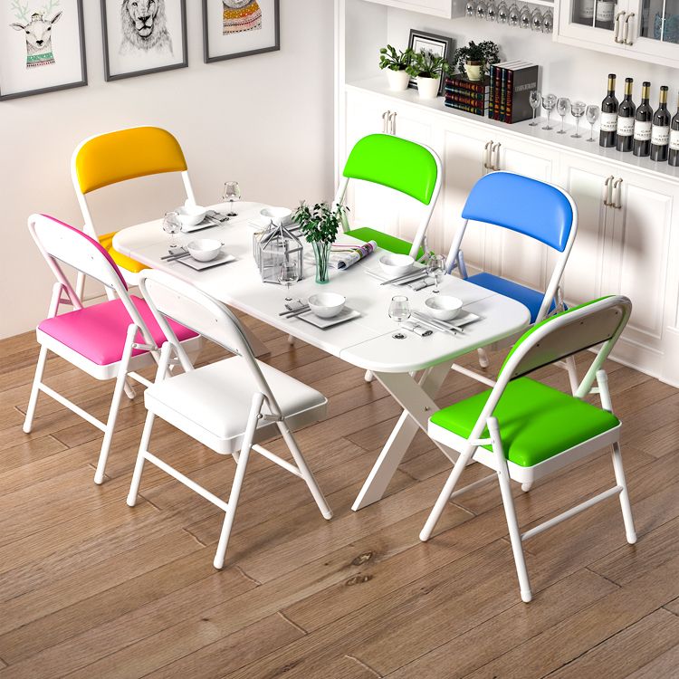 Contemporary Dining Chairs Armless Folding Side Chairs with Metal Legs for Kitchen Clearhalo ' kitchen&dining_furn' 'Dining Chairs' 'Dining Tables & Seating' 'dining_chair' 'furn' 'furn_dining_chair' 'Furniture' 'furniture_dining_chair' 'Kitchen & Dining Furniture' 'kitchen' 1200x1200_135f9bd8-b18d-4e2e-83f2-829738e29038