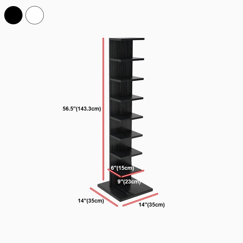 Contemporary Corner Closed Back Bookshelf Manufactured Wood Frame and Shelf Clearhalo 'Bookcases' 'Furniture' 'furniture_bookcases' 'kitchen' 'kitchen_bookcases' 'Living Room Furniture' 'Office Furniture' 1200x1200_1361266a-a5a3-4e19-aaad-0dd3a1bf9bc0