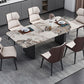 Sintered Stone Top Dining Table Rectangle Table with Metal Double Pedestal Clearhalo ' dining_table' 'Dining Tables & Seating' 'Dining Tables' 'furn' 'furn_dining_table' 'Furniture' 'furniture_dining_table' 'Kitchen & Dining Furniture' 'kitchen&dining_furn' 'kitchen' 'kitchen_dining_table' 1200x1200_1361307f-826b-402a-885e-70024545eb88