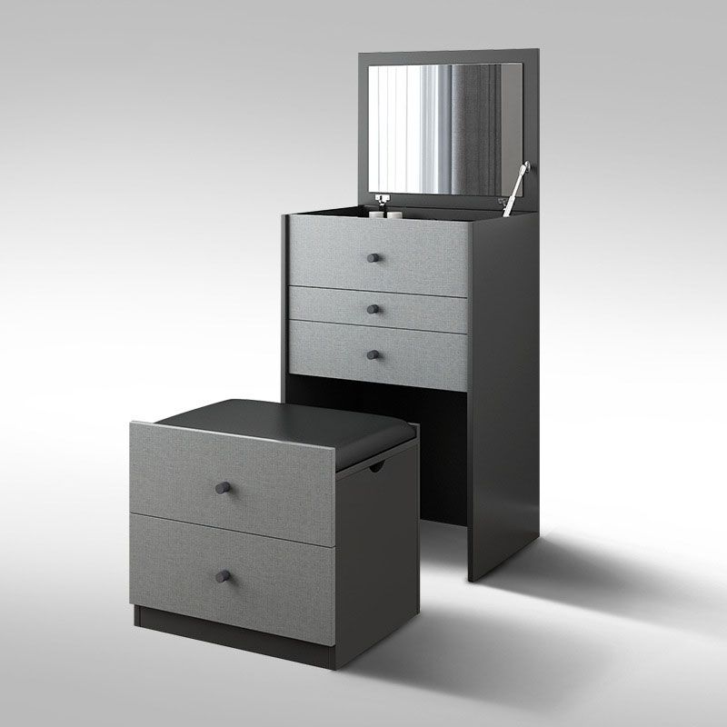 Vanity trucco con 5 cassetti di stoccaggio da 15,74 "largo cassettiera in legno