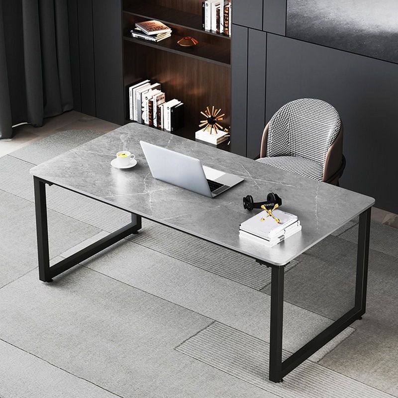 Modern Style Slate Table with Rectangular Black Metal Sleigh Base Coffee Table Clearhalo 'Coffee & Accent Tables' 'Coffee Tables' 'coffee_tables' 'furn' 'furn_coffee_tables' 'Furniture' 'Living Room Furniture' 1200x1200_13662b26-63b4-4ab6-bffe-102ef0d9e95d
