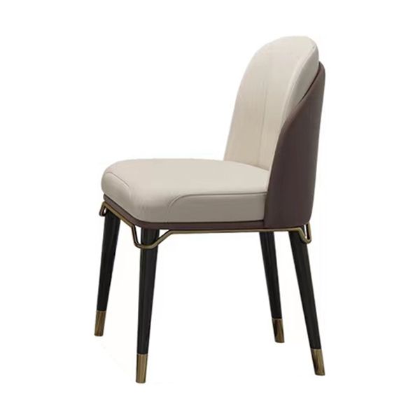 Ensemble de table à manger beige haut brillant