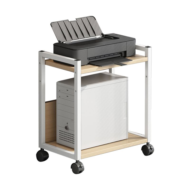 Holz- und Metall -Bücherregal, Multi -Tiers zeitgenössisches Bücherregal für Büro