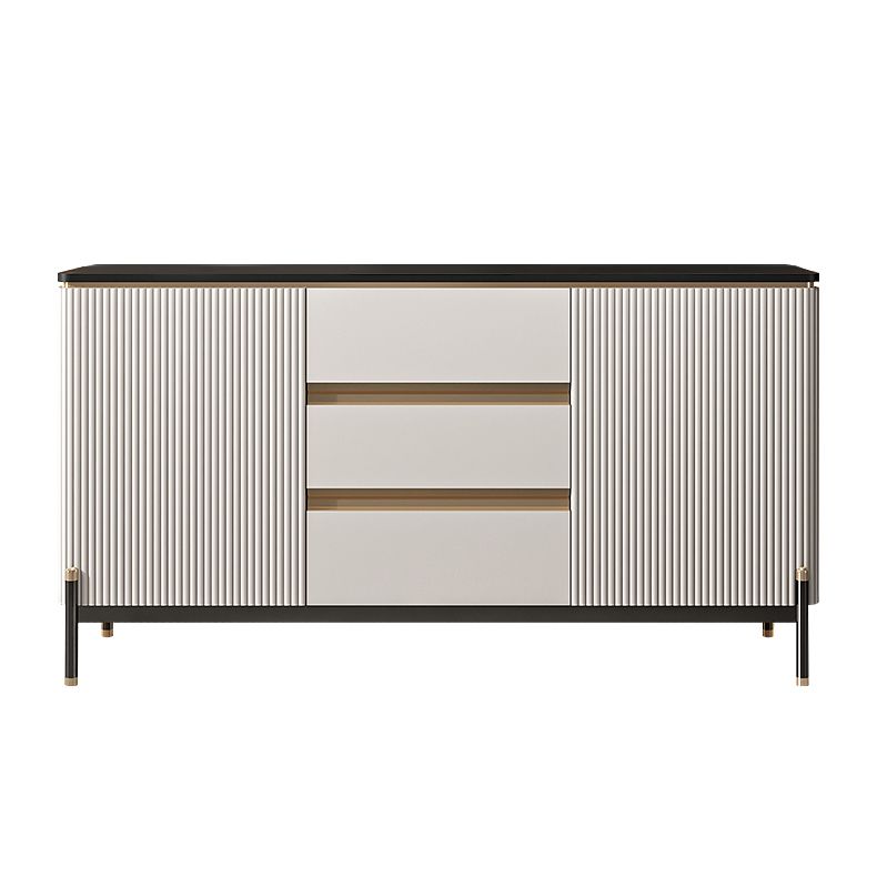 Strete sideboard di pietra server moderno e contemporaneo con armadi e cassetti
