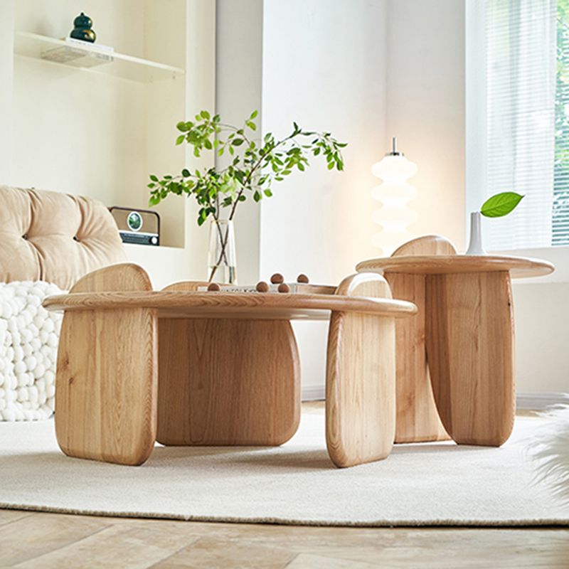 Contemporary Solid Wood Coffee Table Light Wood Coffee Cocktail Table Clearhalo 'Coffee & Accent Tables' 'Coffee Tables' 'coffee_tables' 'furn' 'furn_coffee_tables' 'Furniture' 'Living Room Furniture' 1200x1200_136f2044-e8b0-4172-ae20-abcf4e0f5fb0
