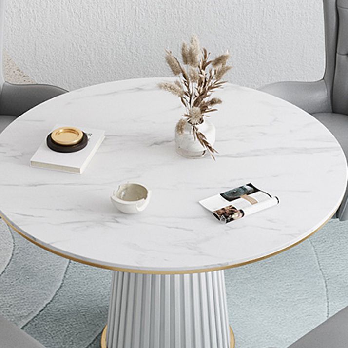 1/5 Pcs Metal Modern Dining Room Set with Round Table and Pedestal Base Dining Set Clearhalo 'Dining Room Sets' 'Dining Tables & Seating' 'dining_room_set' 'furn' 'furn_dining_room_set' 'Furniture' 'furniture_dining_room_set' 'Kitchen & Dining Furniture' 'kitchen&dining_furn' 'kitchen' 1200x1200_137292ca-d164-41f4-8b7b-925fbecd1abe