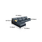 Contemporary Sectional with Pillow Top Arm Faux Leather Sectional in Blue