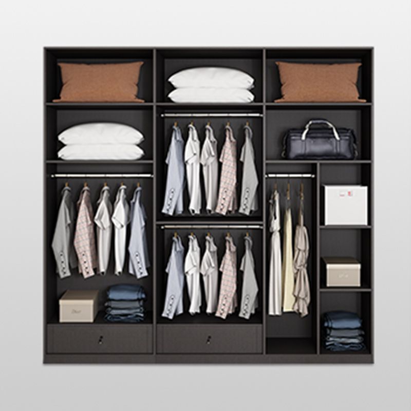 Modern Style Wardrobe Armoire Wood Wardrobe Closet with 1-drawer