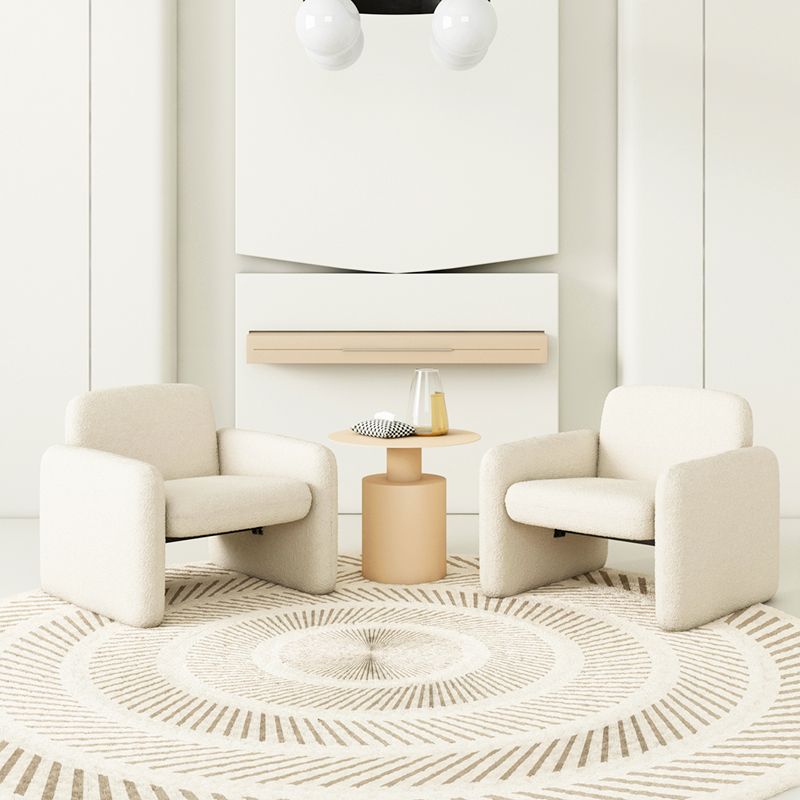 Nordic Style Cloth Handrails Fixed Backrest Square Armrest Sledge Base Arm Chair Clearhalo 'Accent Chairs' 'accent_chairs' 'Chairs & Seating' 'furn' 'furn_accent_chairs' 'Furniture' 'Living Room Furniture' 1200x1200_1374711b-a4bf-429d-a102-6fb1d93dda1f