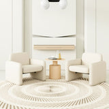 Nordic Style Cloth Handrails Fixed Backrest Square Armrest Sledge Base Arm Chair Clearhalo 'Accent Chairs' 'accent_chairs' 'Chairs & Seating' 'furn' 'furn_accent_chairs' 'Furniture' 'Living Room Furniture' 1200x1200_1374711b-a4bf-429d-a102-6fb1d93dda1f