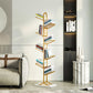 Contemporary Etagere Bookcase Open Back Metal Bookshelf with Shelves