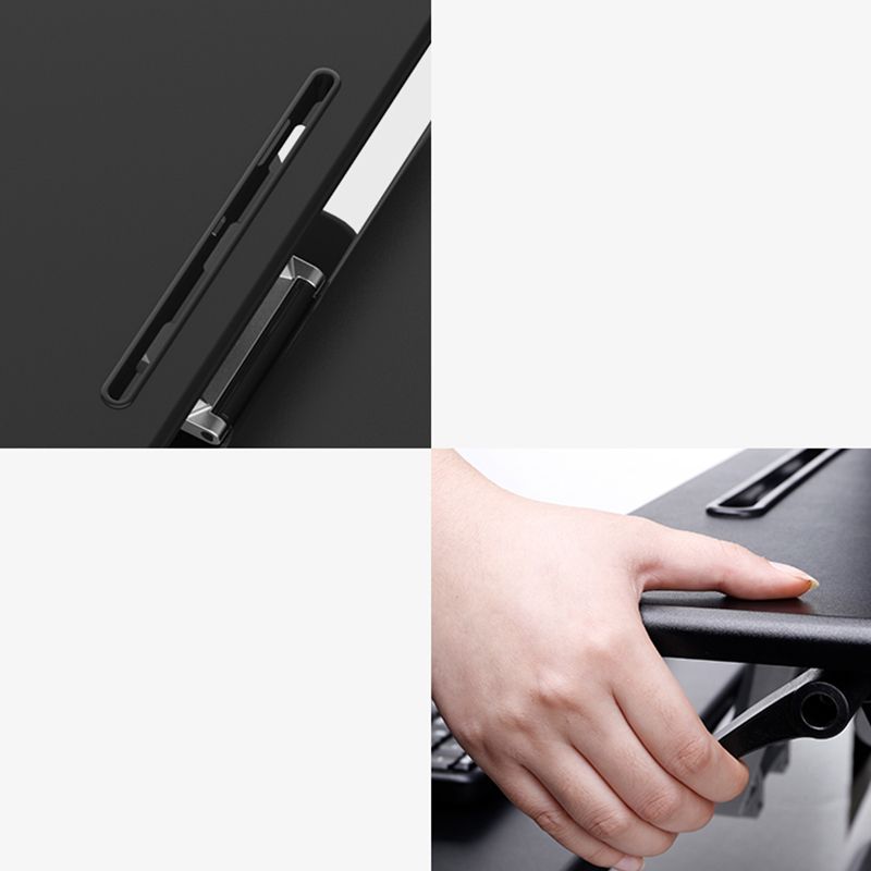 Rectangular Shaped Office Standing Desk Converter Wood in Black/White Clearhalo 'furn' 'furn_office_desk' 'Furniture' 'Office Desks' 'Office Furniture' 'office_desk' 1200x1200_1377f42f-3004-47e2-be11-a59b98a1d080