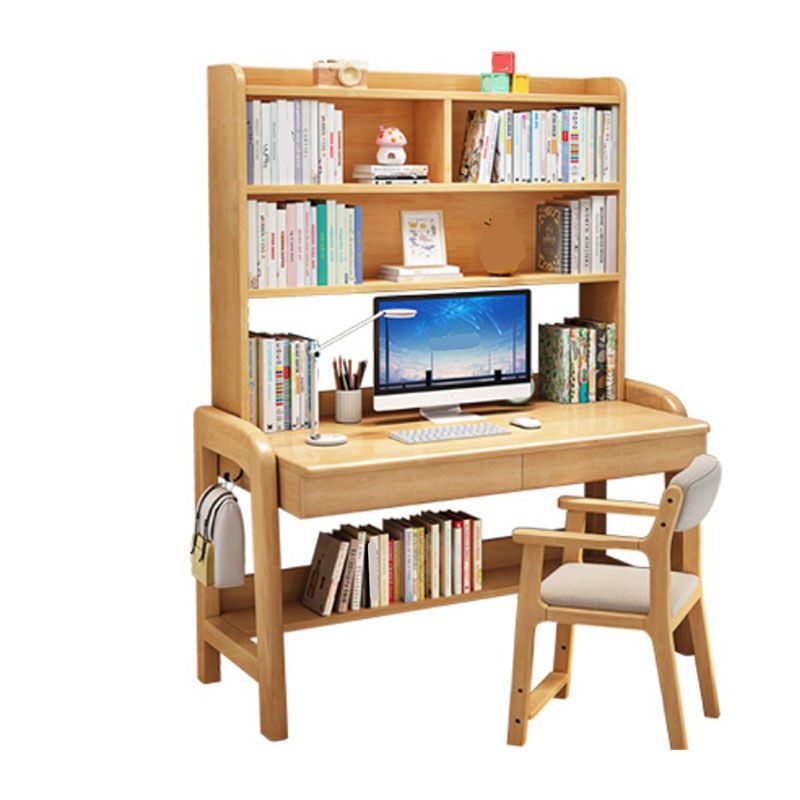 Modern Adjustable Height Writing Desk Solid Wood Home Office Desk Clearhalo 'furn' 'furn_office_desk' 'Furniture' 'Office Desks' 'Office Furniture' 'office_desk' 1200x1200_137a2e9d-3a20-47fb-b73a-60978ca3787d