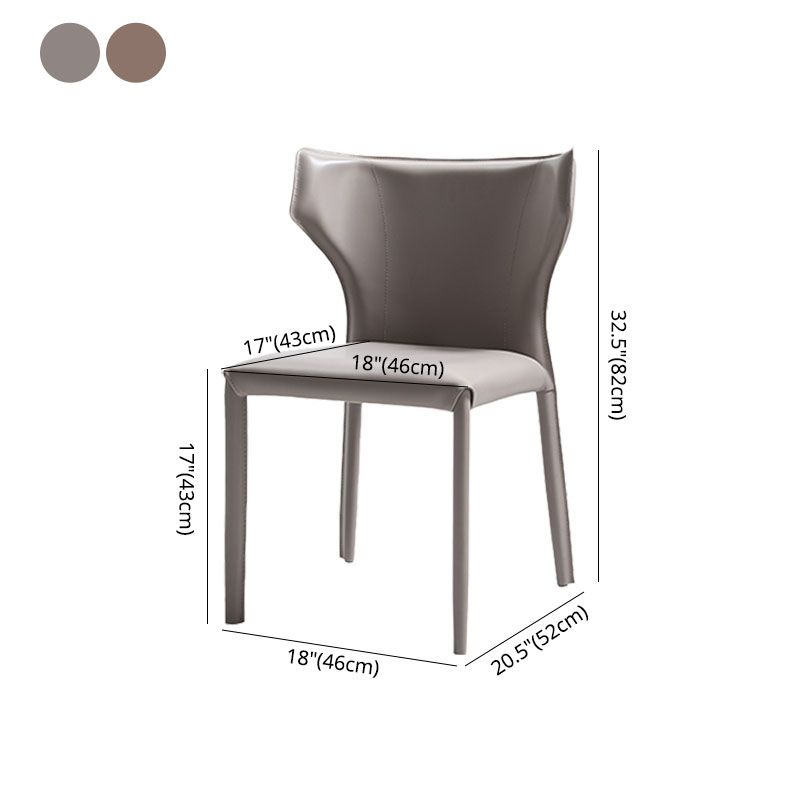 Industrial Metal Dining Side Chairs Dining Room Wingback Side Chair (Set of 2) Clearhalo ' kitchen&dining_furn' 'Dining Chairs' 'Dining Tables & Seating' 'dining_chair' 'furn' 'furn_dining_chair' 'Furniture' 'furniture_dining_chair' 'Kitchen & Dining Furniture' 'kitchen' 1200x1200_137bf9af-309a-47f3-90f9-f484e827aede