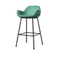 Modern Style Backrest Arm Counter Stool with Metal Base and Leather Cushion Clearhalo 'Bar Furniture' 'Bar Stools' 'bar_stools' 'furn' 'furn_bar_stools' 'Furniture' 'Kitchen & Dining Furniture' 1200x1200_137c7a7d-f30e-4968-b8fb-2c796b02119d